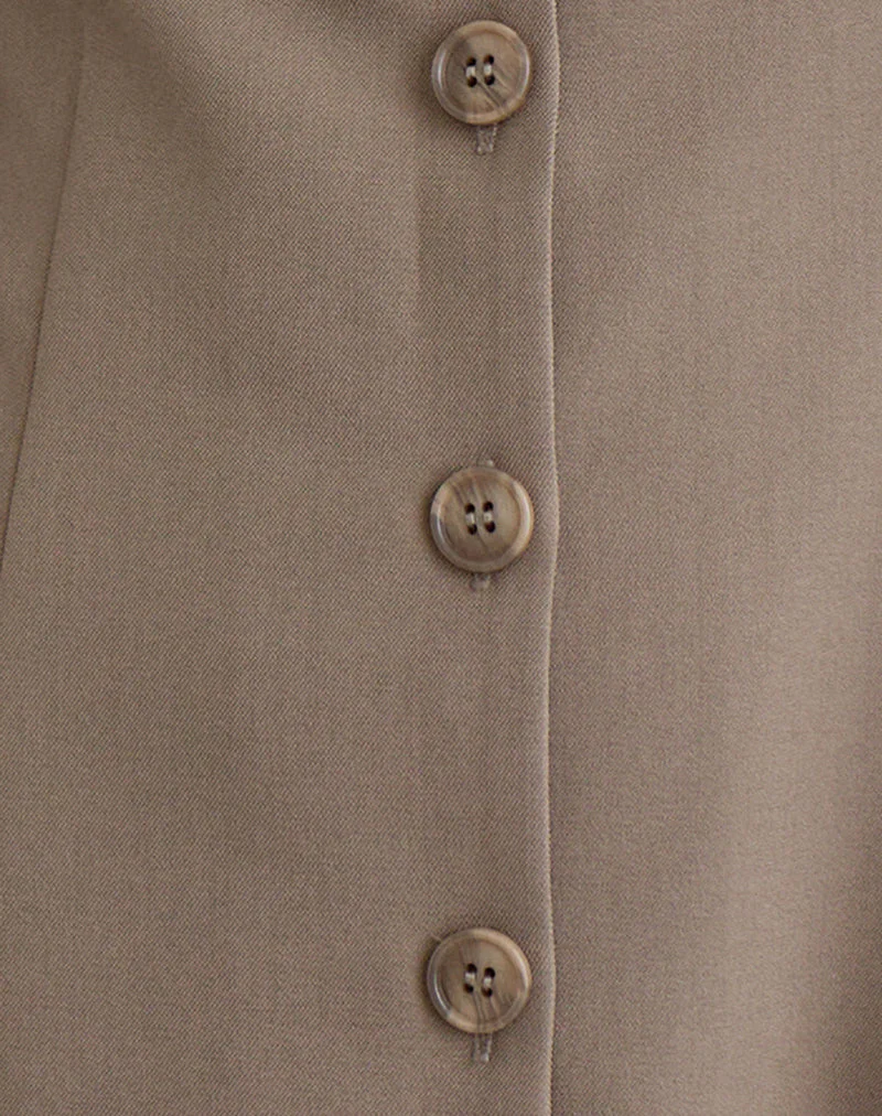 Mirina Minikleid in Tailoring Taupe - Image 6