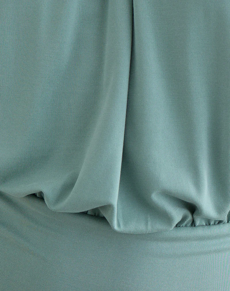Miruna Halterneck Top in Aqua Grey - Image 6