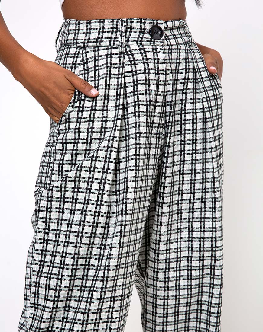 Misca Hose in Brandy Check Schaumstoff - Image 5