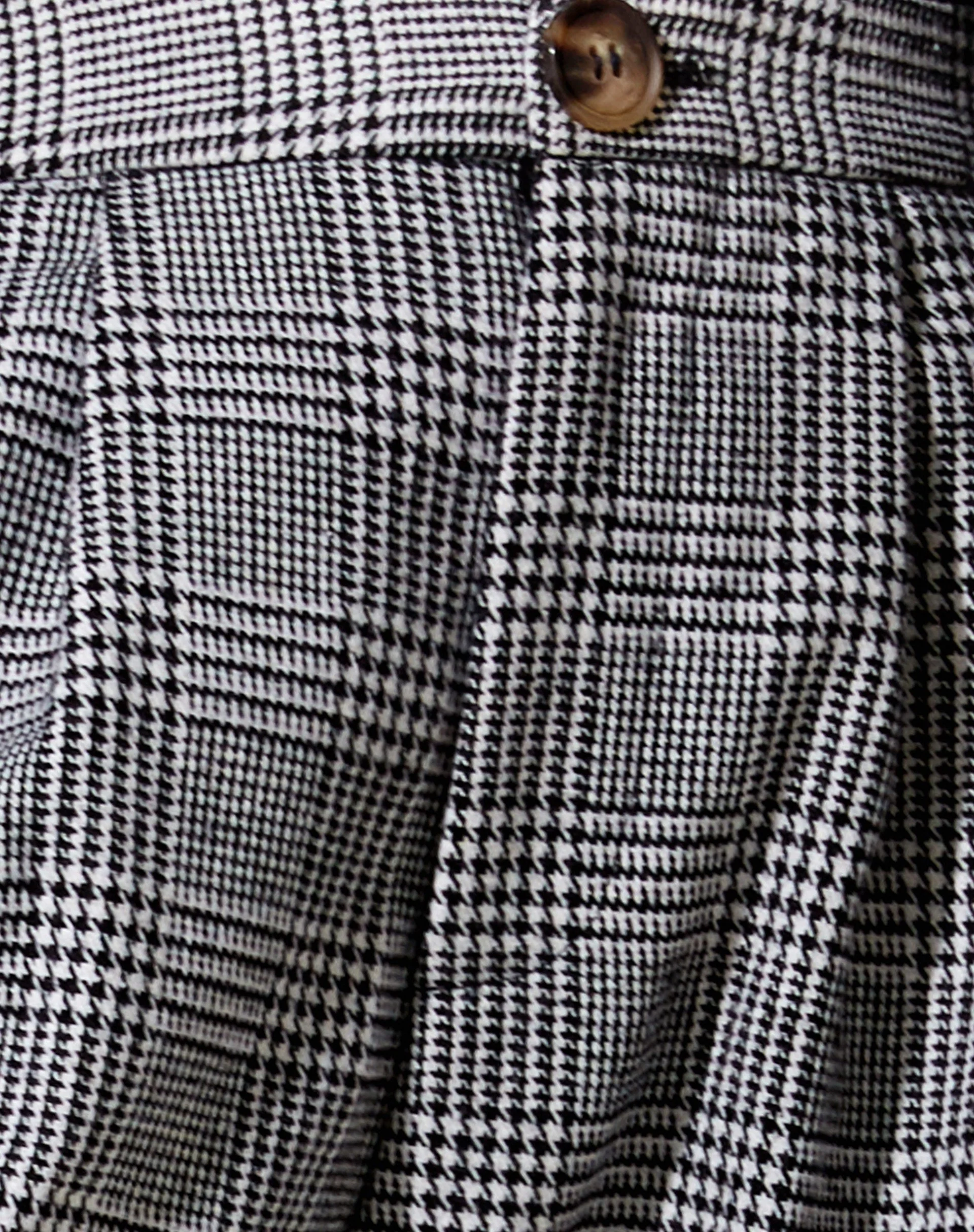 Misha Hose mit weitem Bein aus Houndstooth Schwarz - Image 5