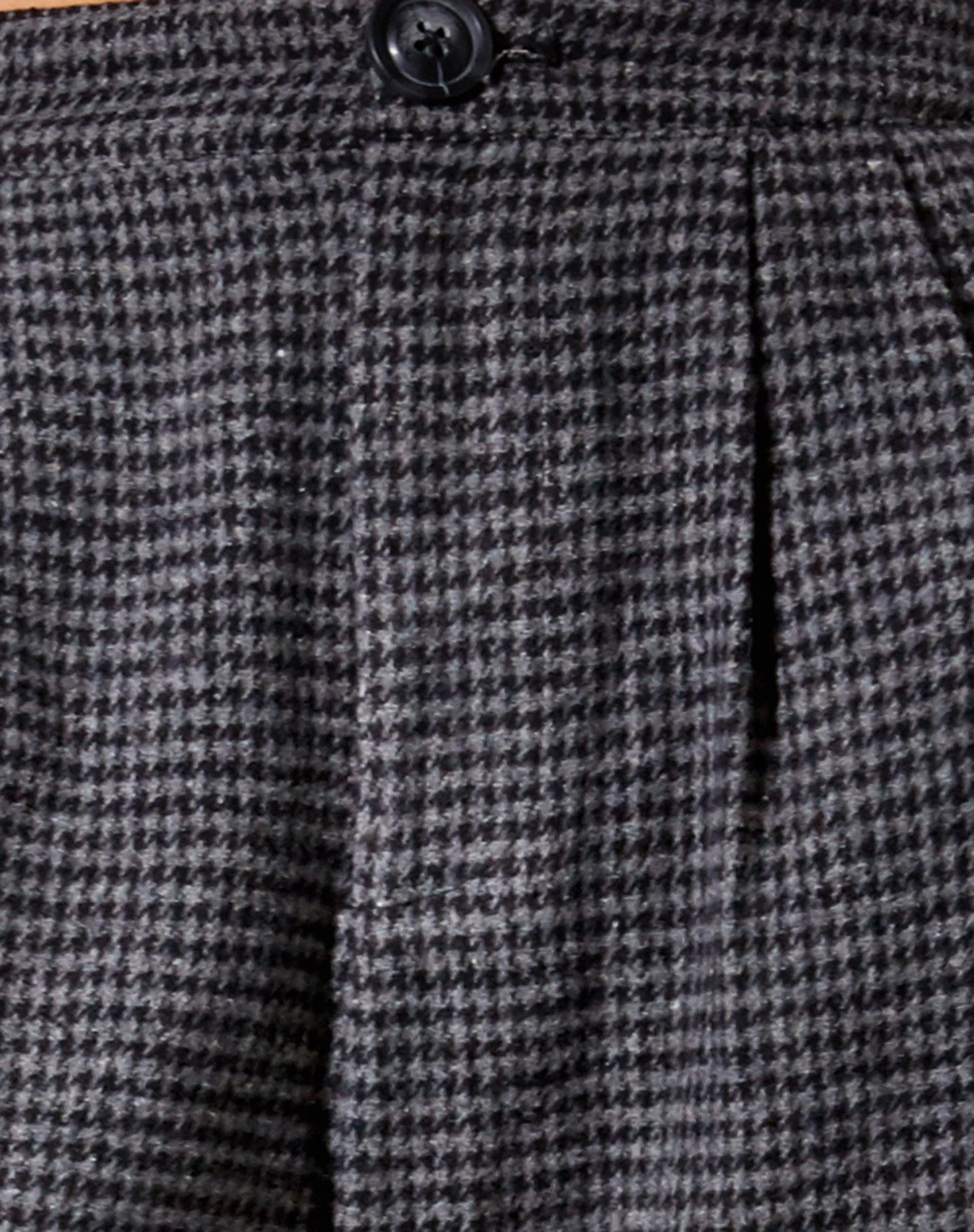 Misha Hose mit weitem Bein aus Houndstooth Schwarz und Grau - Image 6