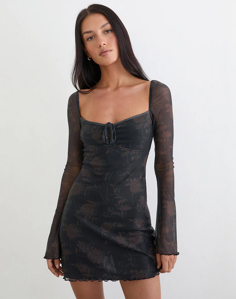 Modena Langarmkleid in Dynamic Rose