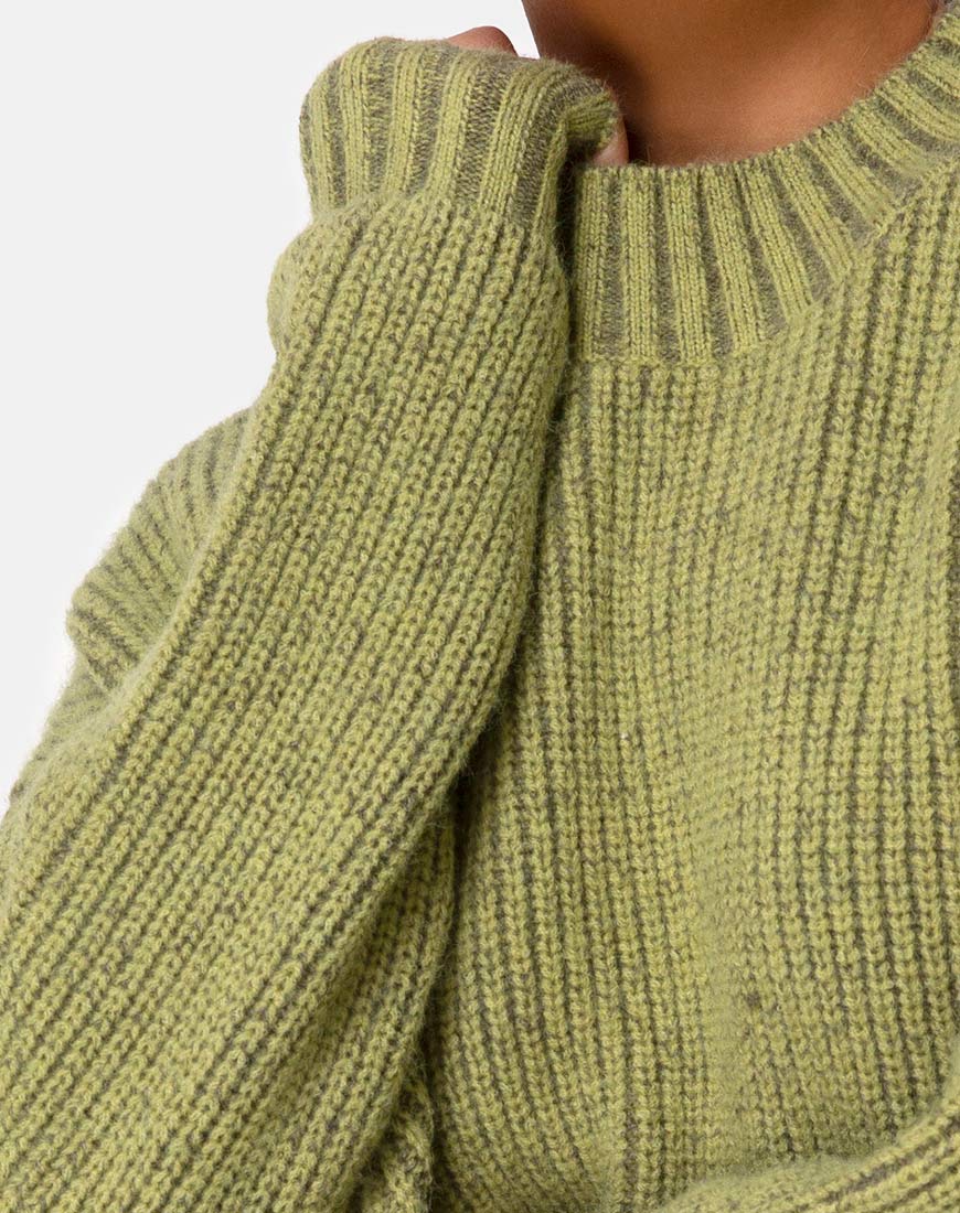 Mody Pullover in Grüner Rippe - Image 6