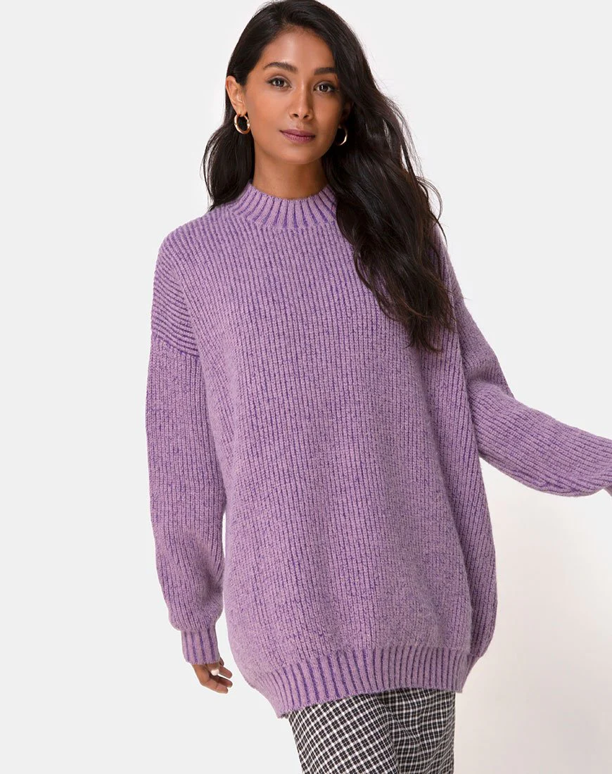 Mody Pullover gestrickt in Hellviolett
