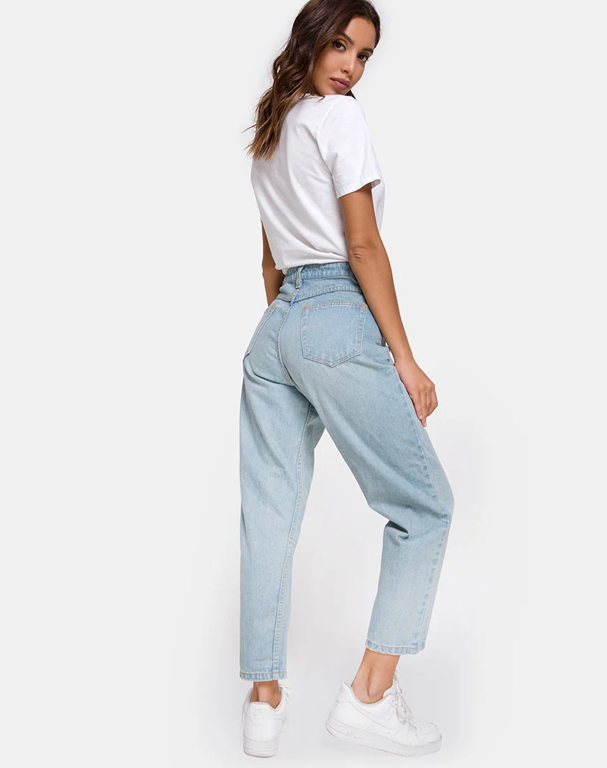 Mom Jeans in blauer Waschung - Image 2