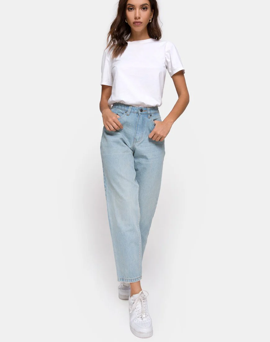 Mom Jeans in blauer Waschung - Image 3