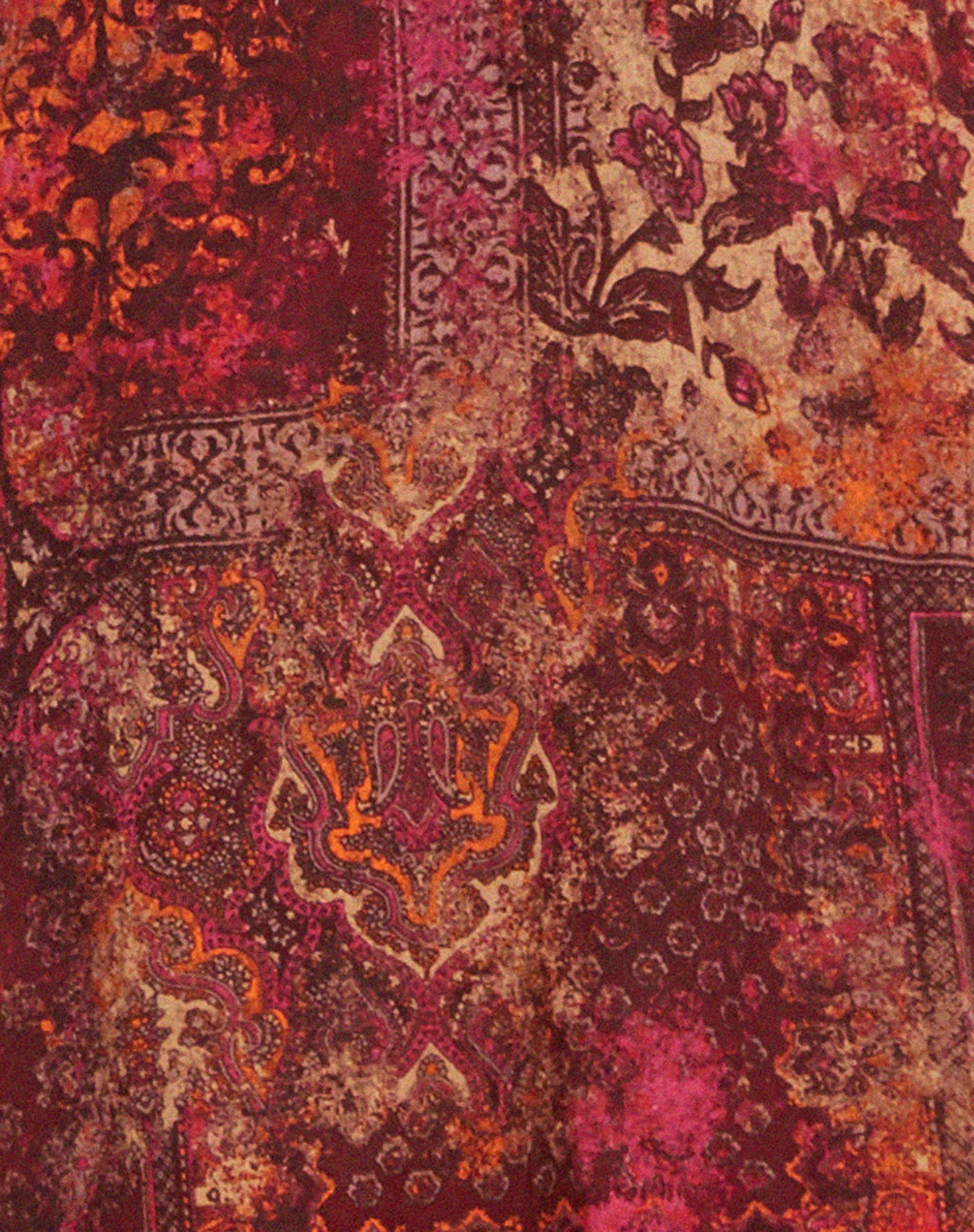 Momono-Minikleid aus abstraktem Paisley Rot - Image 6