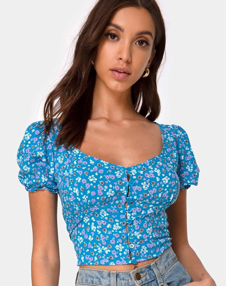 Monda Top in Bloom Baby Blau - Image 2