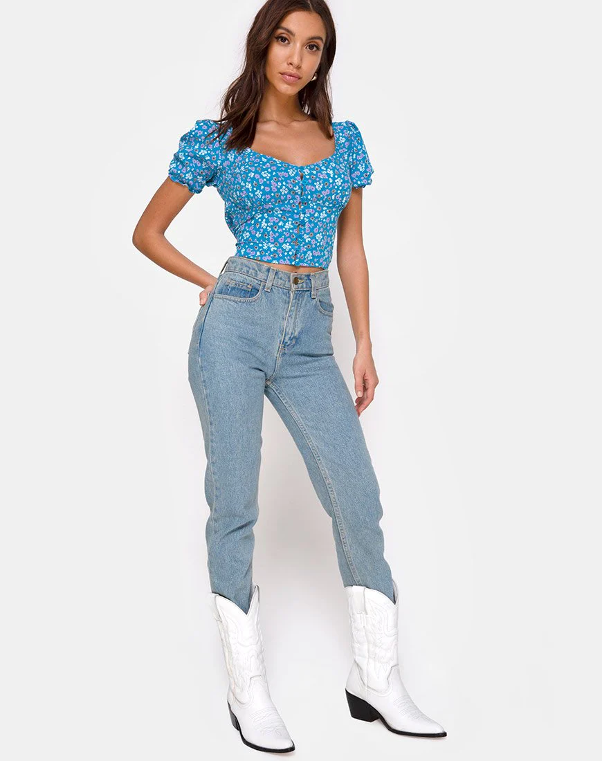 Monda Top in Bloom Baby Blau - Image 4
