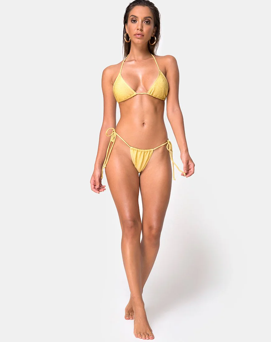 Mone Bikinioberteil in Golden Glitter - Image 3