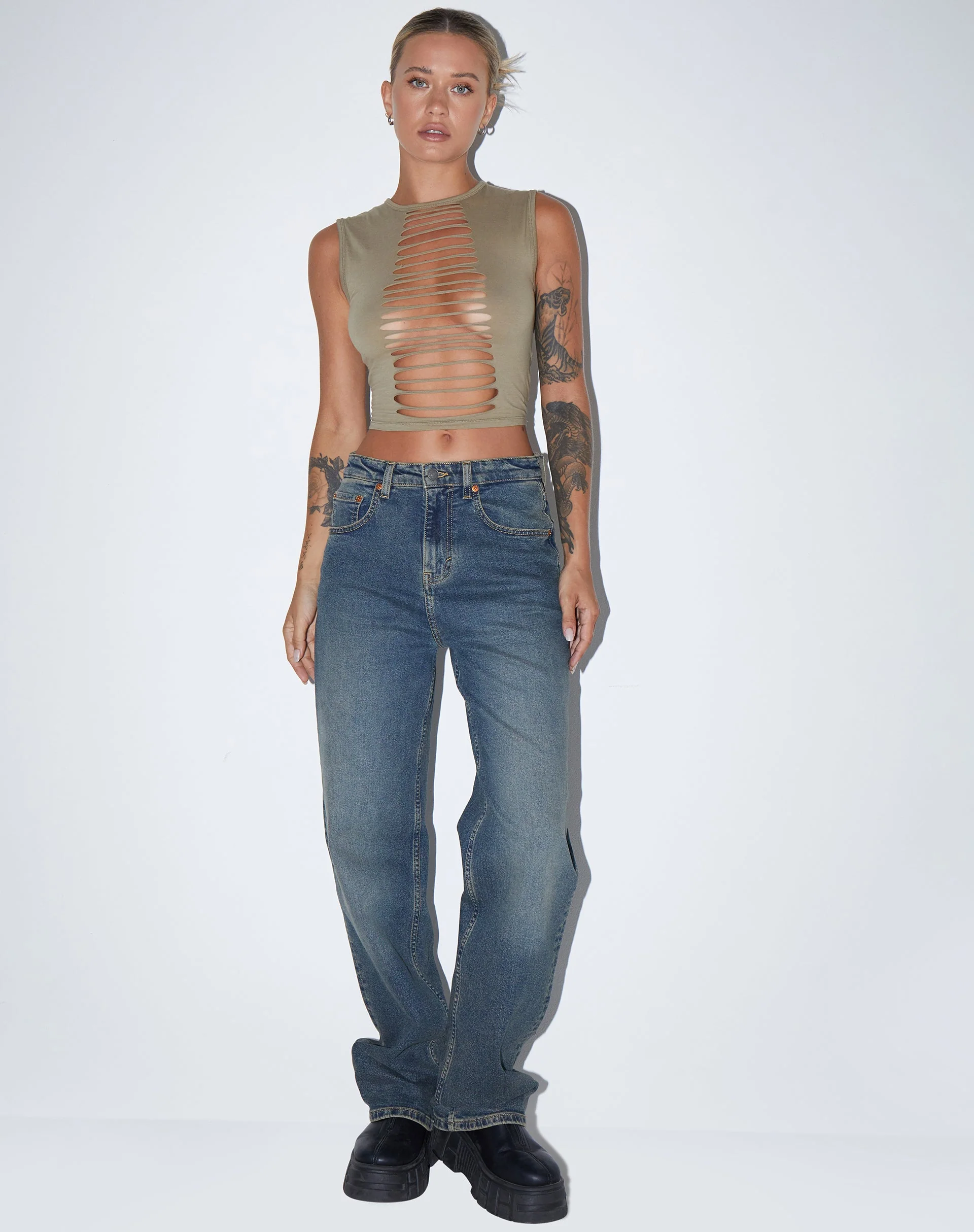 Monsieur Crop Top aus Lycra London Fog - Image 4