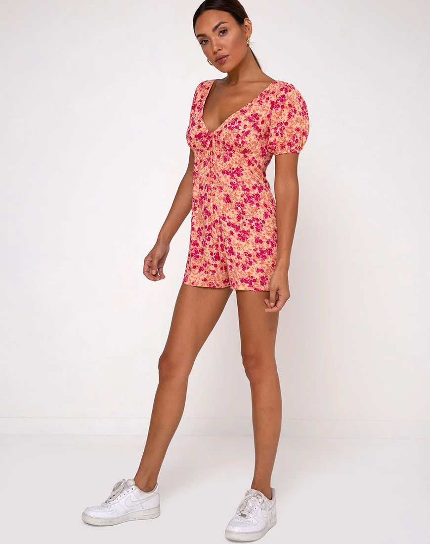 Mora Playsuit in Dunkle Wildblume Cantaloupe - Image 3