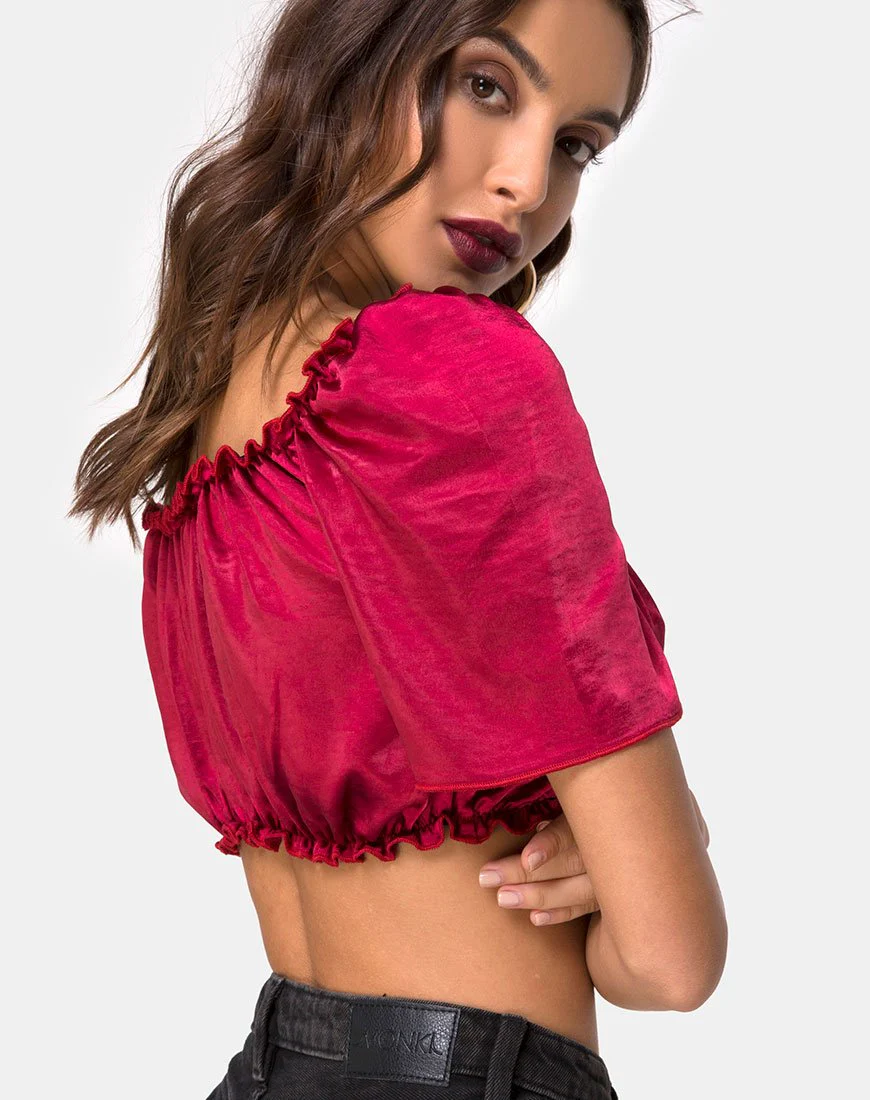 Morgan Platte in Kirsche Satin - Image 3