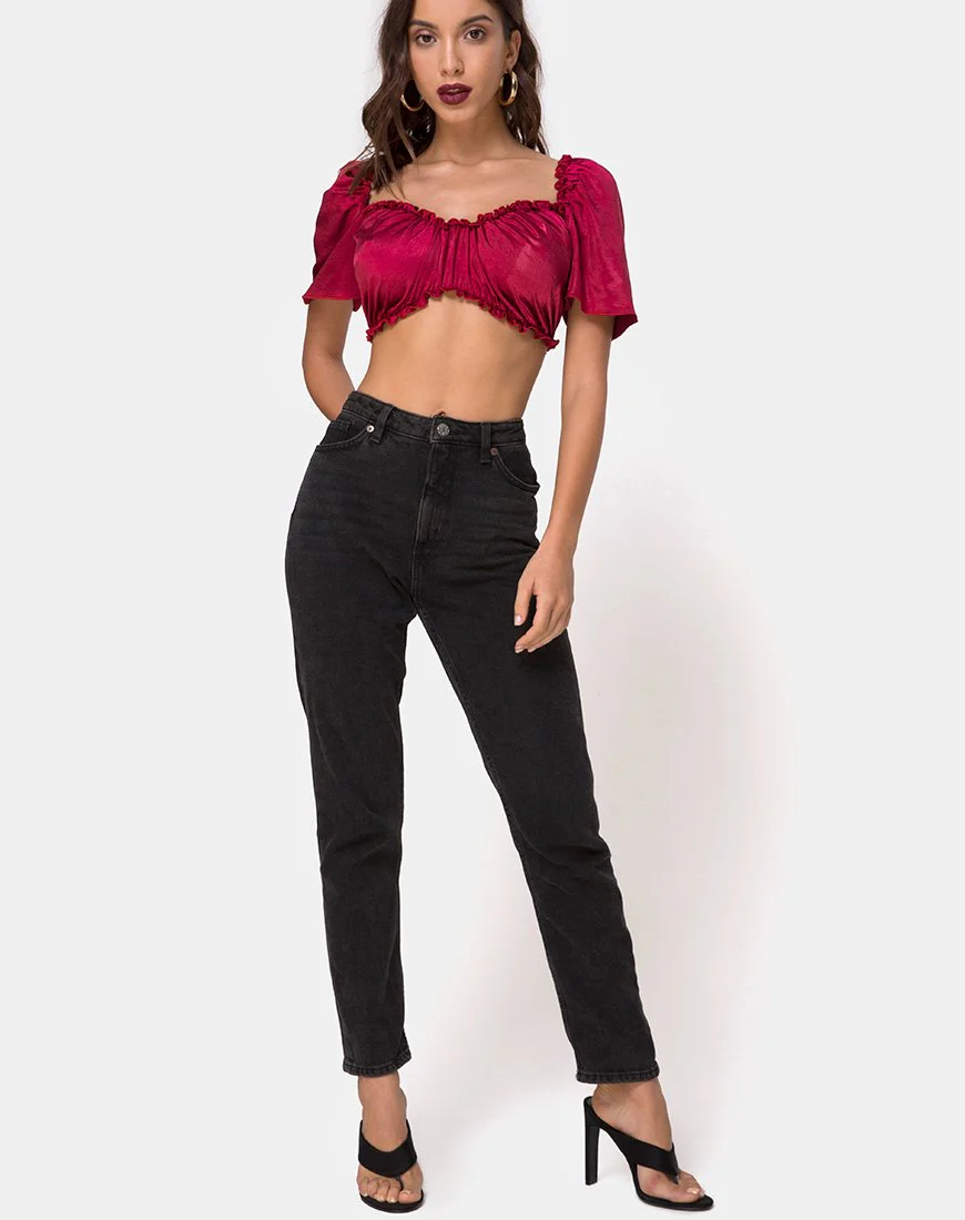 Morgan Platte in Kirsche Satin - Image 4