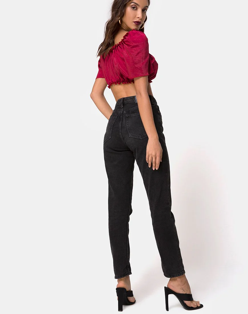 Morgan Platte in Kirsche Satin - Image 5
