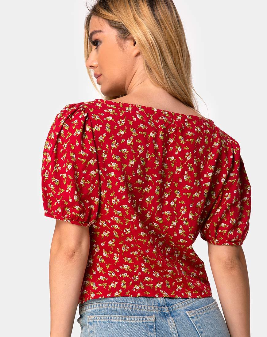 Moria Top in Falling For You Floral Rot - Image 3