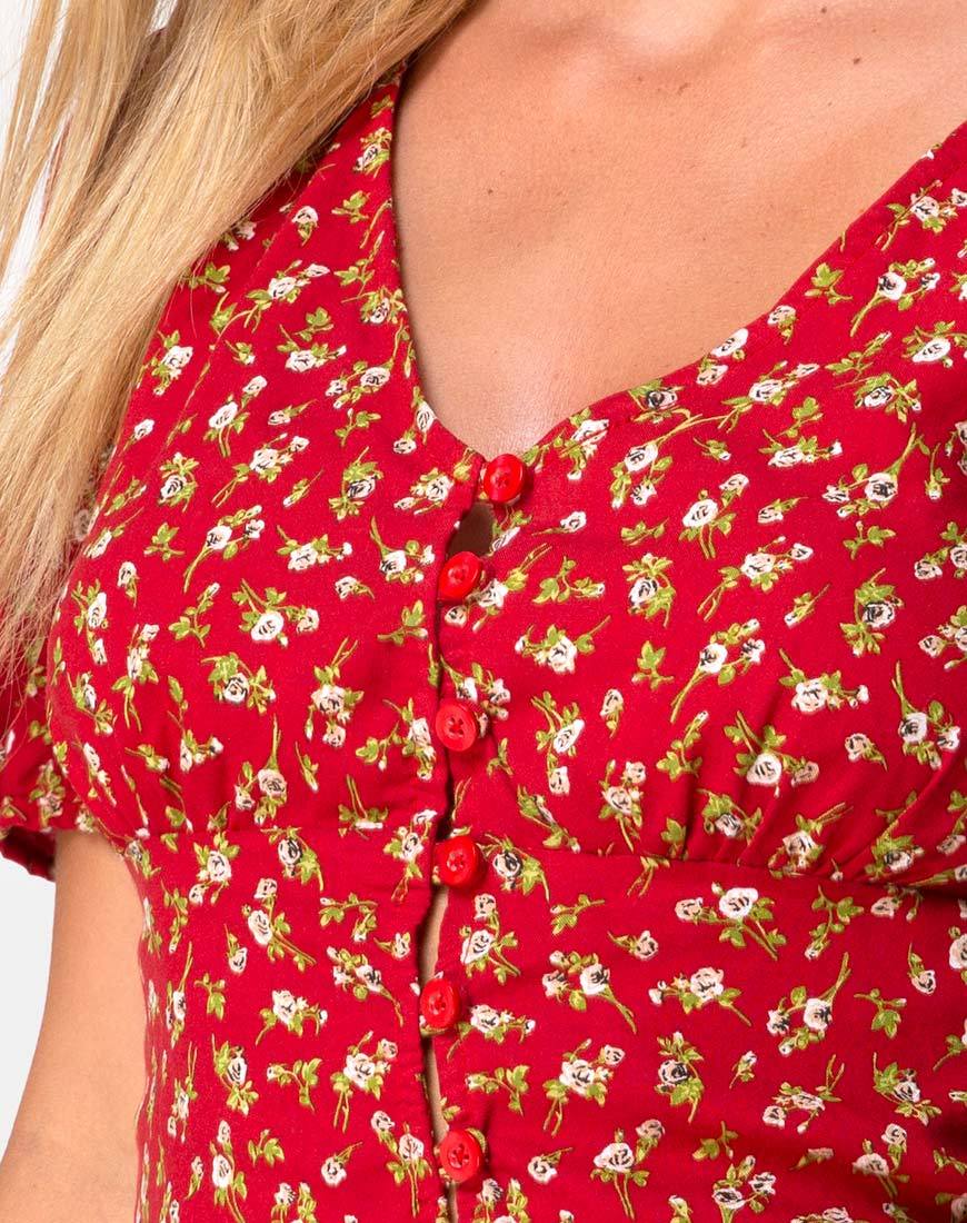 Moria Top in Falling For You Floral Rot - Image 6