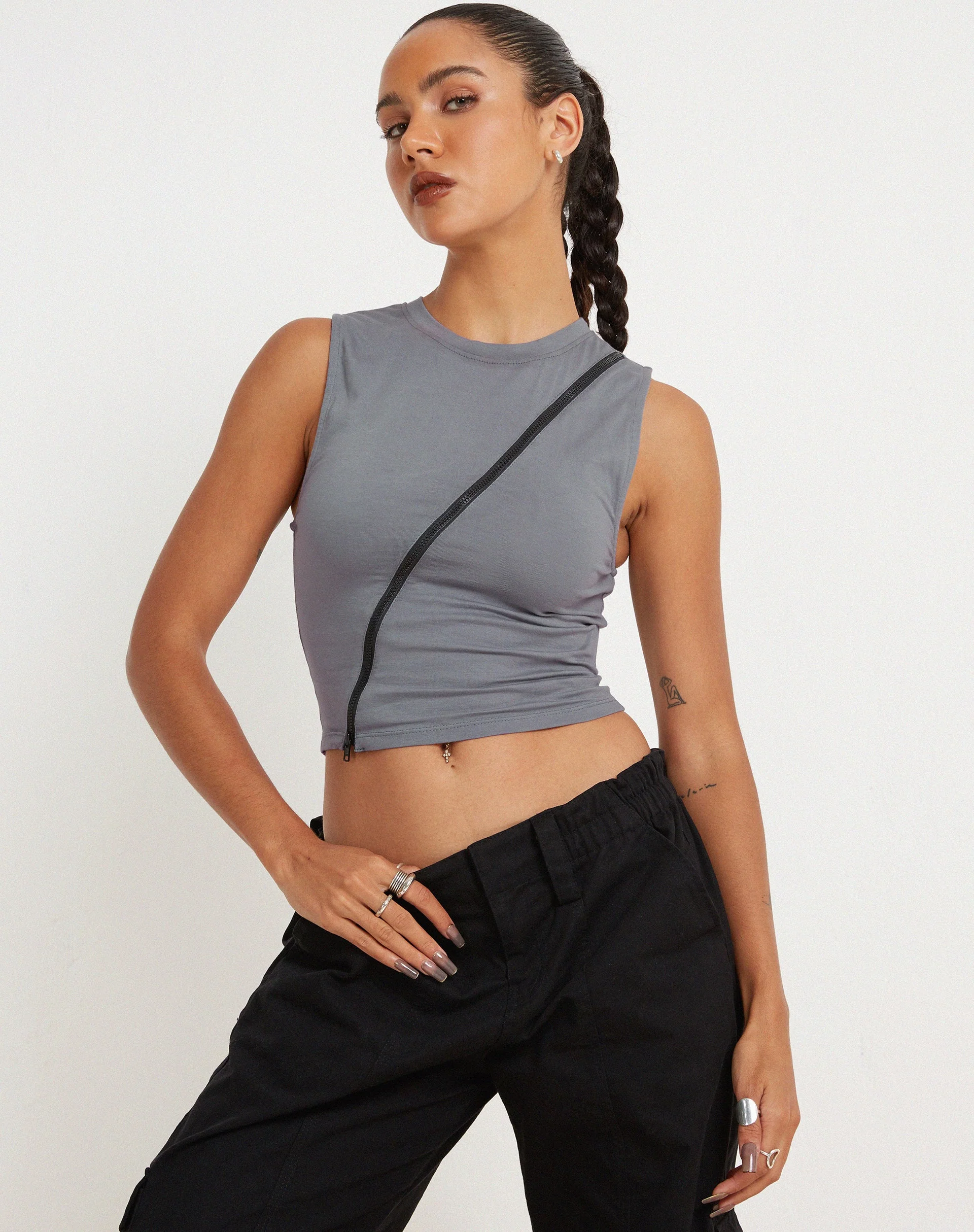 Mozi Top in Grau - Image 4