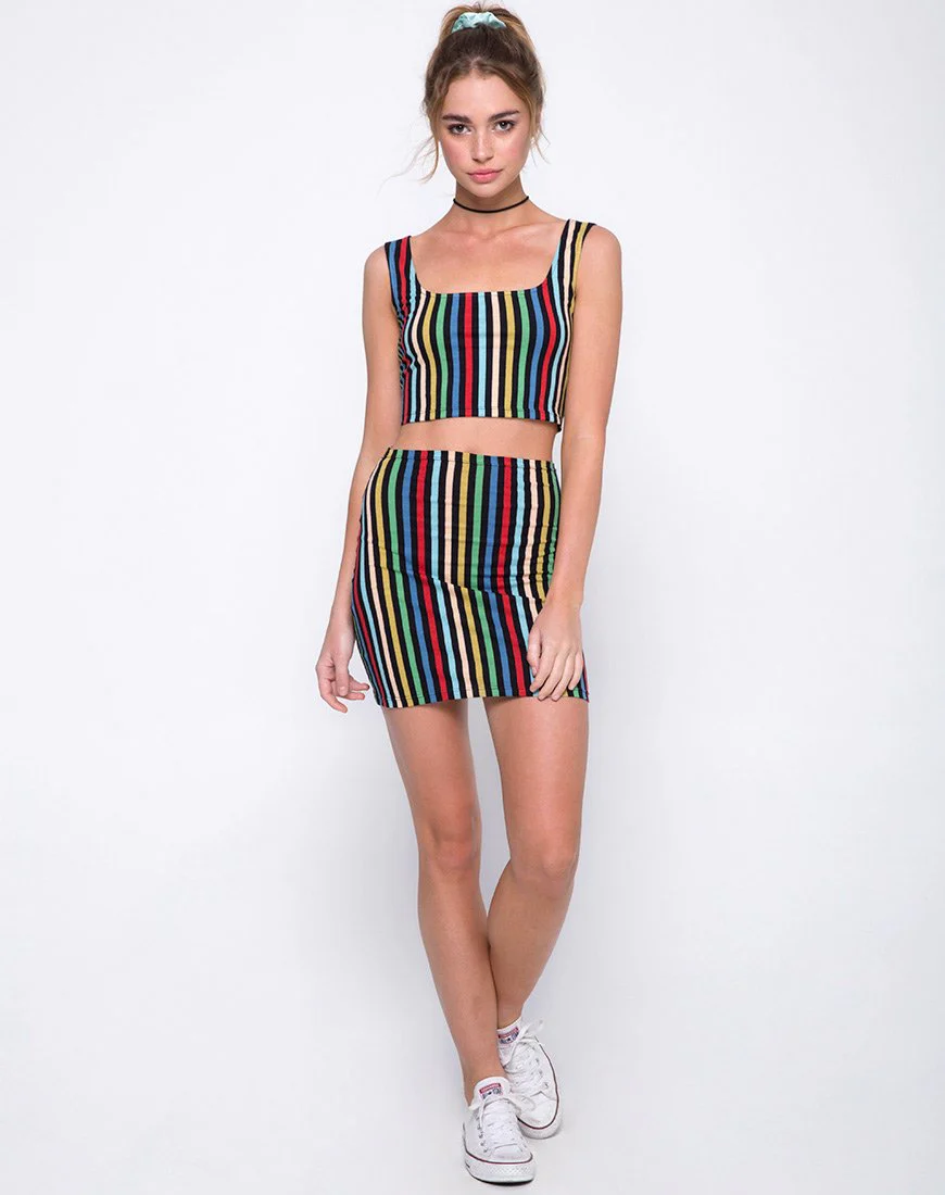 Mucell Crop Top in P.E Streifen - Image 3