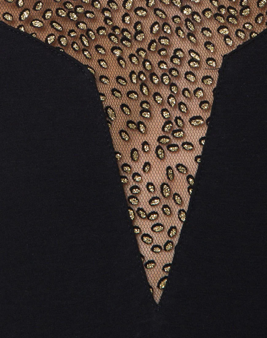 Myla Mieder aus Glitzernetz Animal Black - Image 5