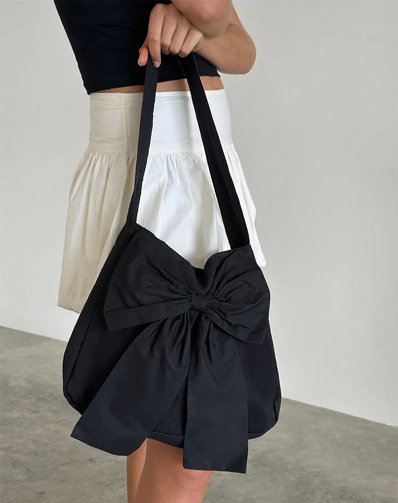 Nagi Tasche in Schwarz mit schwarzer Schleife - Image 3