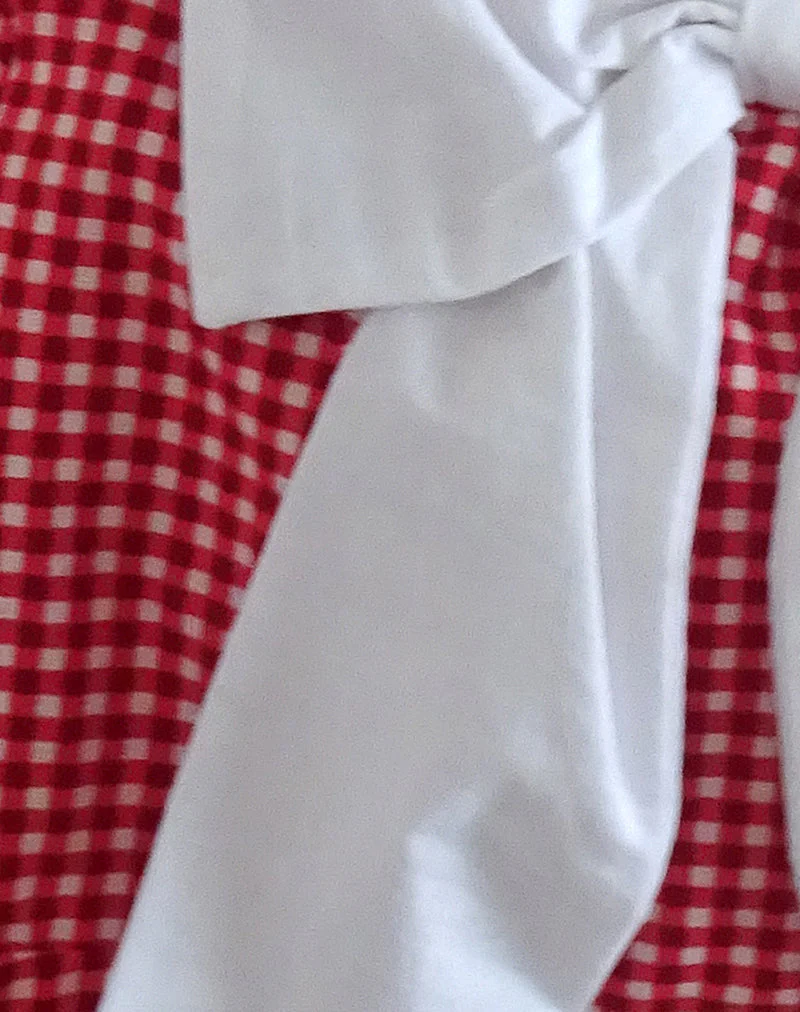 Nagi Tasche aus rotem Gingham mit weißer Schleife - Image 4