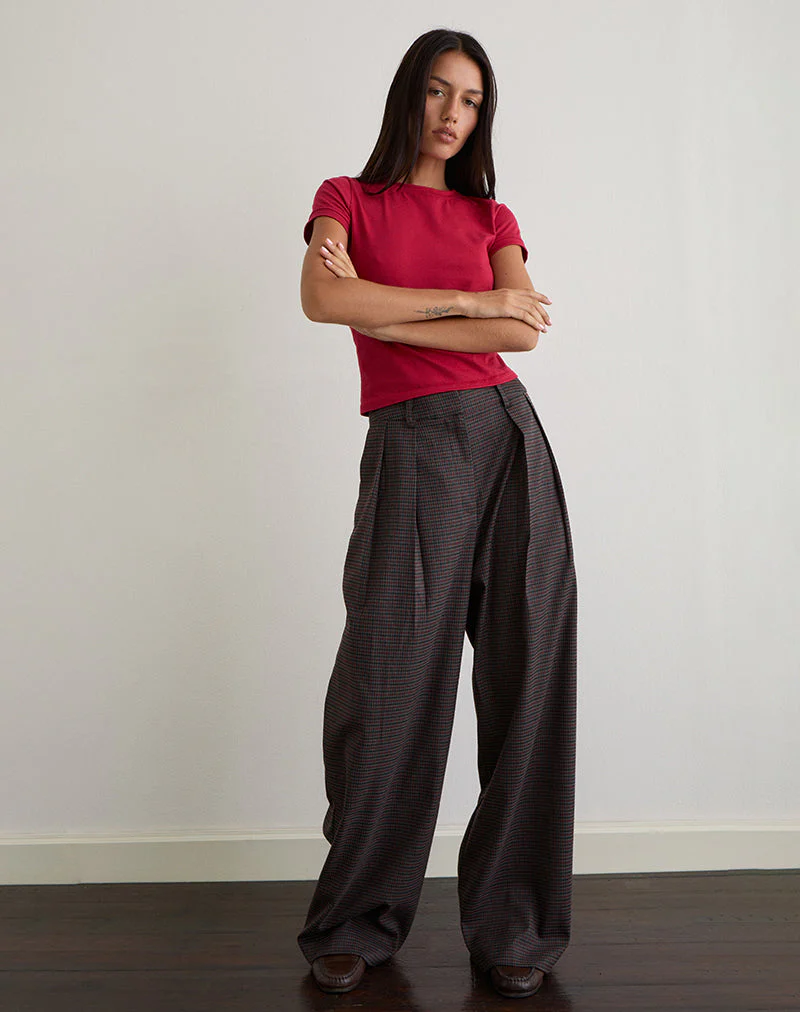 Nala-Hose aus schwerem gewebtem Karo in Blau und Rot - Image 4