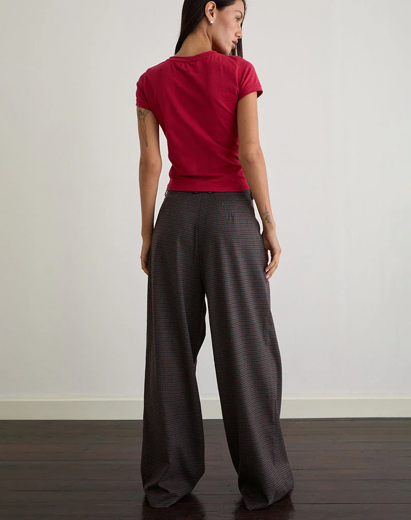 Nala-Hose aus schwerem gewebtem Karo in Blau und Rot - Image 5