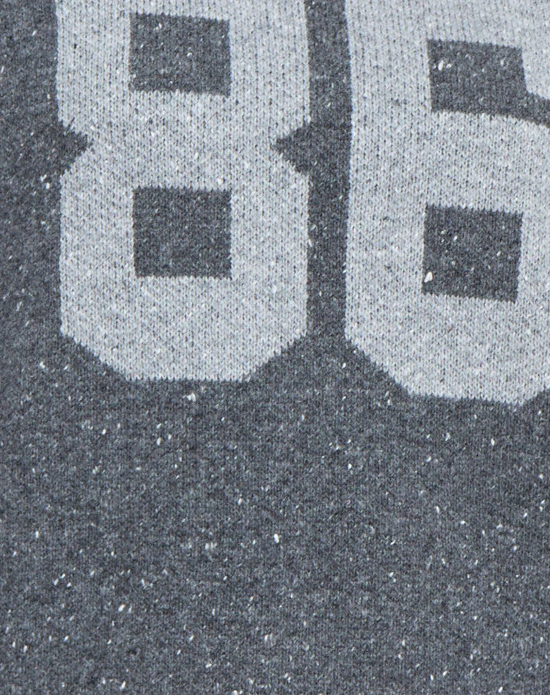 Namari-Pullover aus grauem Strick mit 86er-Motiv - Image 6