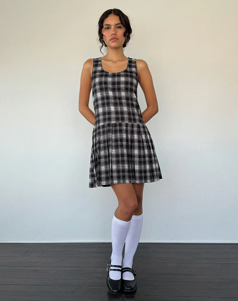 Namaya Minikleid in Schwarz-Weiß-Karo - Image 3