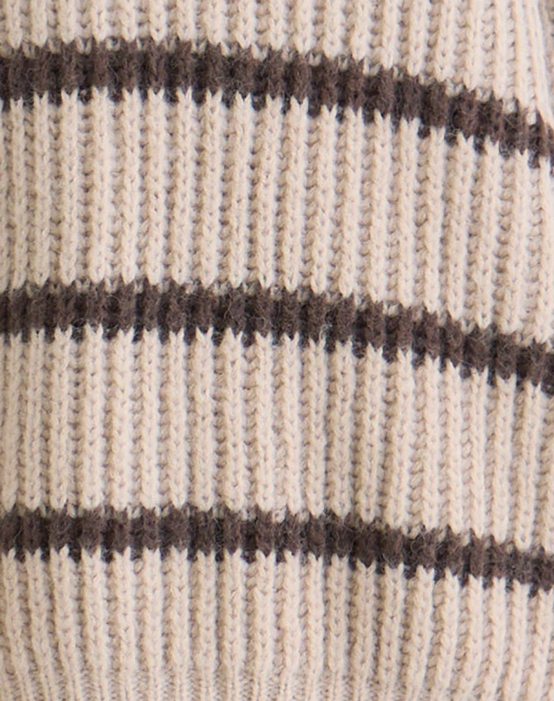 Namirta Pullover in Mono Stripe Hafer - Image 8
