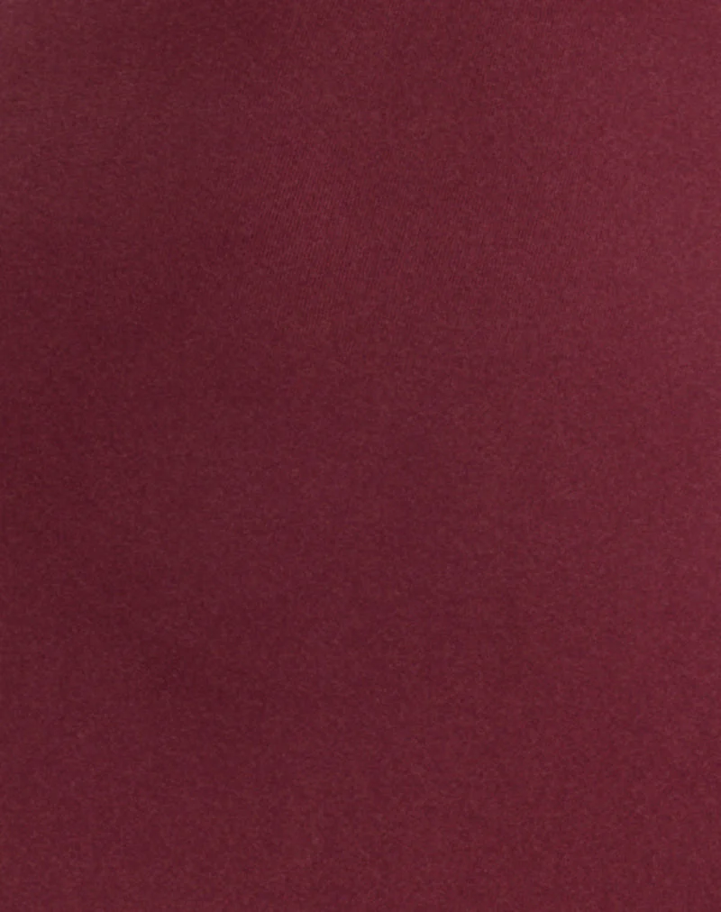 Namra Maxikleid mit Rundhalsausschnitt aus Cupro in Burgund - Image 5