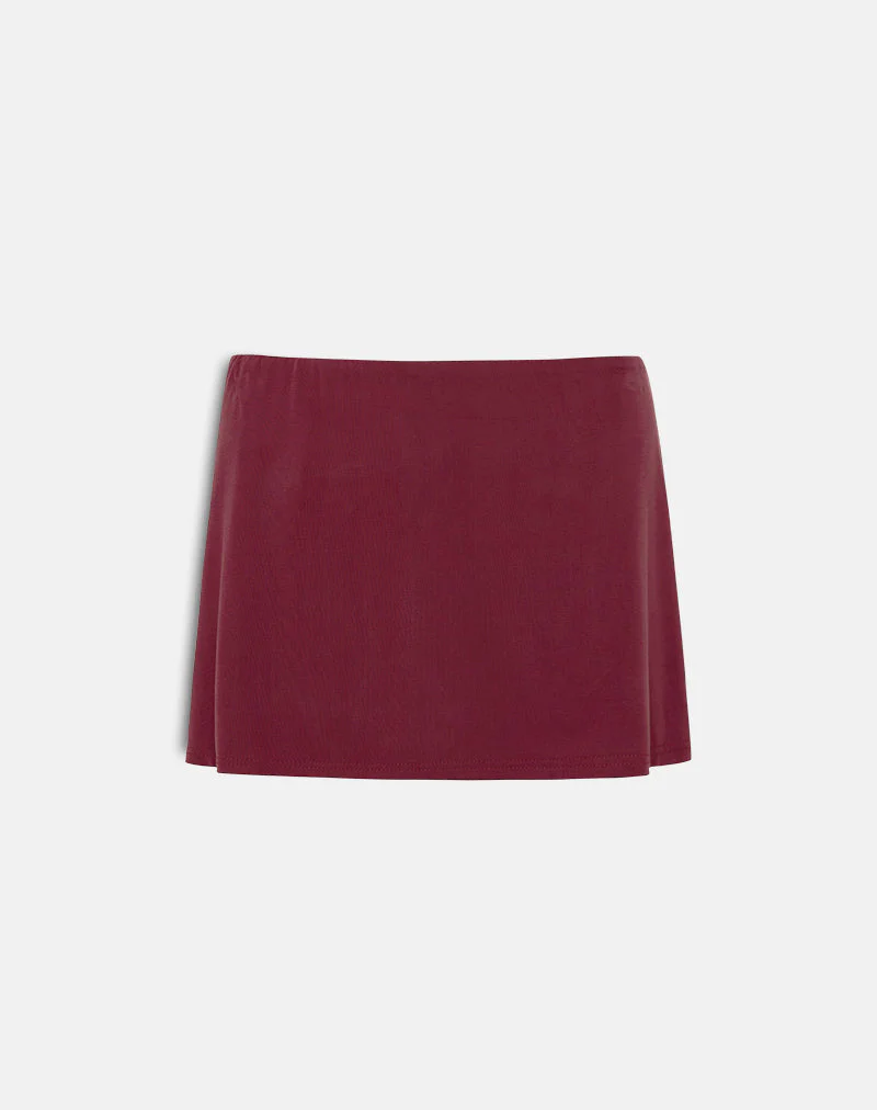 Namya Mini-Skort aus Cupro Burgund - Image 5