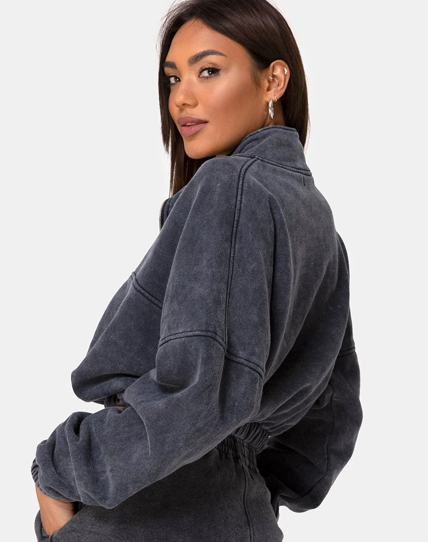 Nance Top in schwarzer Waschung - Image 2