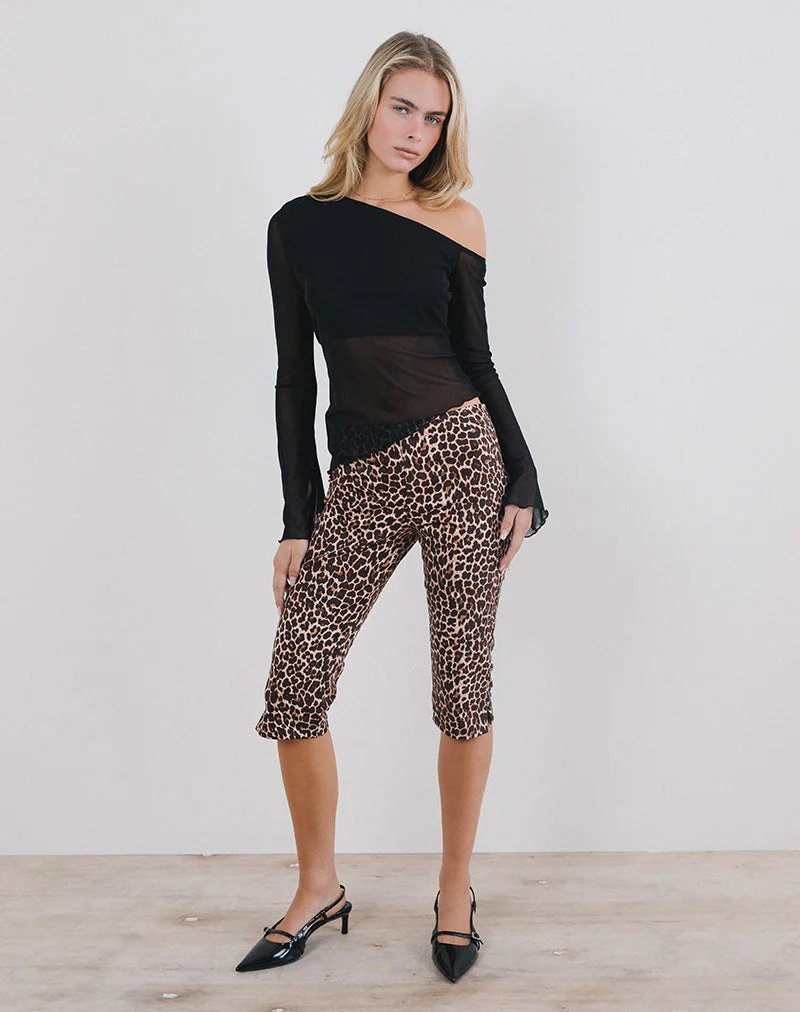 Narcissa Asymmetrisches Top aus Mesh Schwarz - Image 2