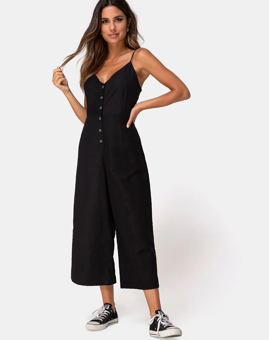 Nasa Jumpsuit in Schwarz