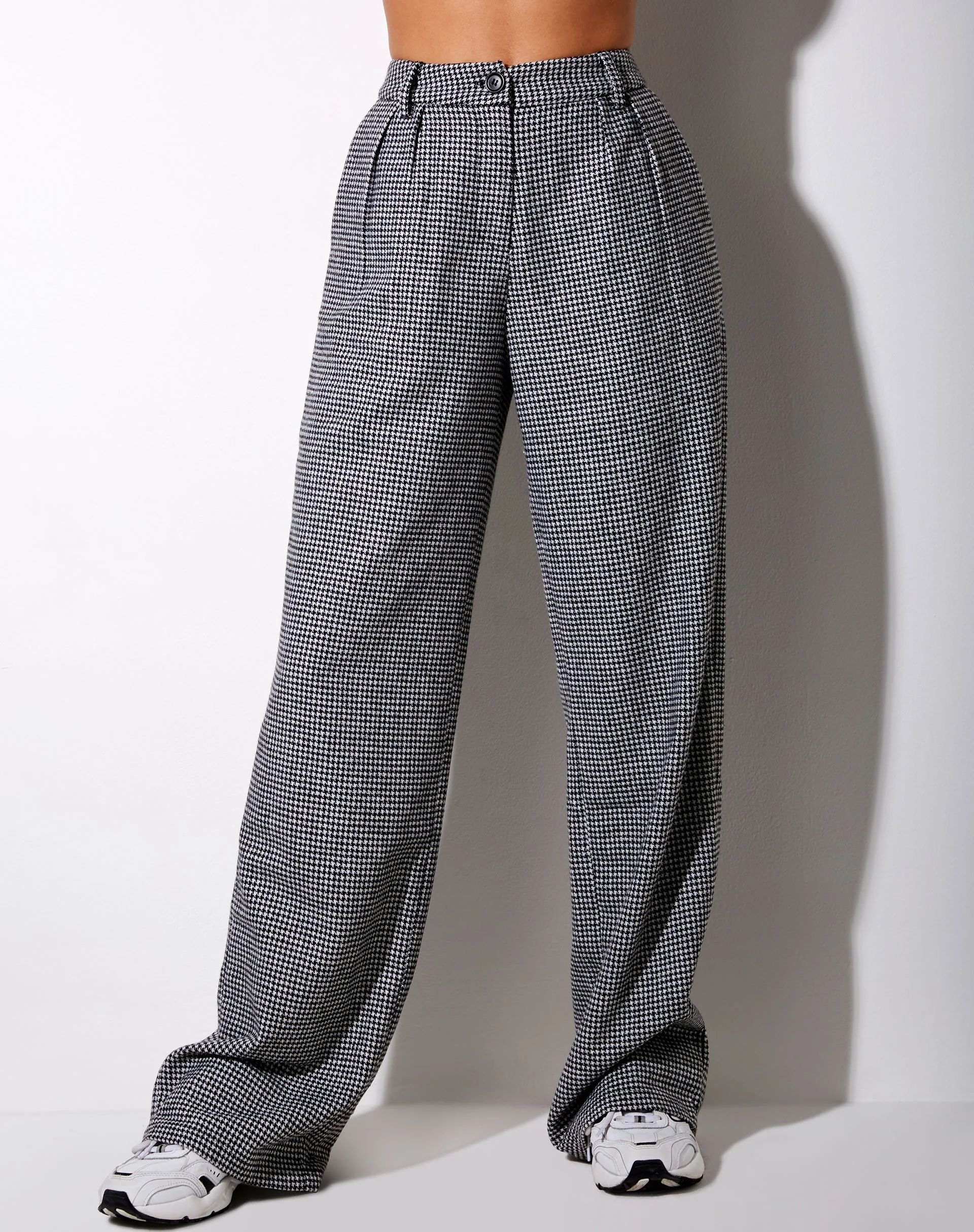 Natania Hose in Dogtooth Schwarz und Weiß - Image 3
