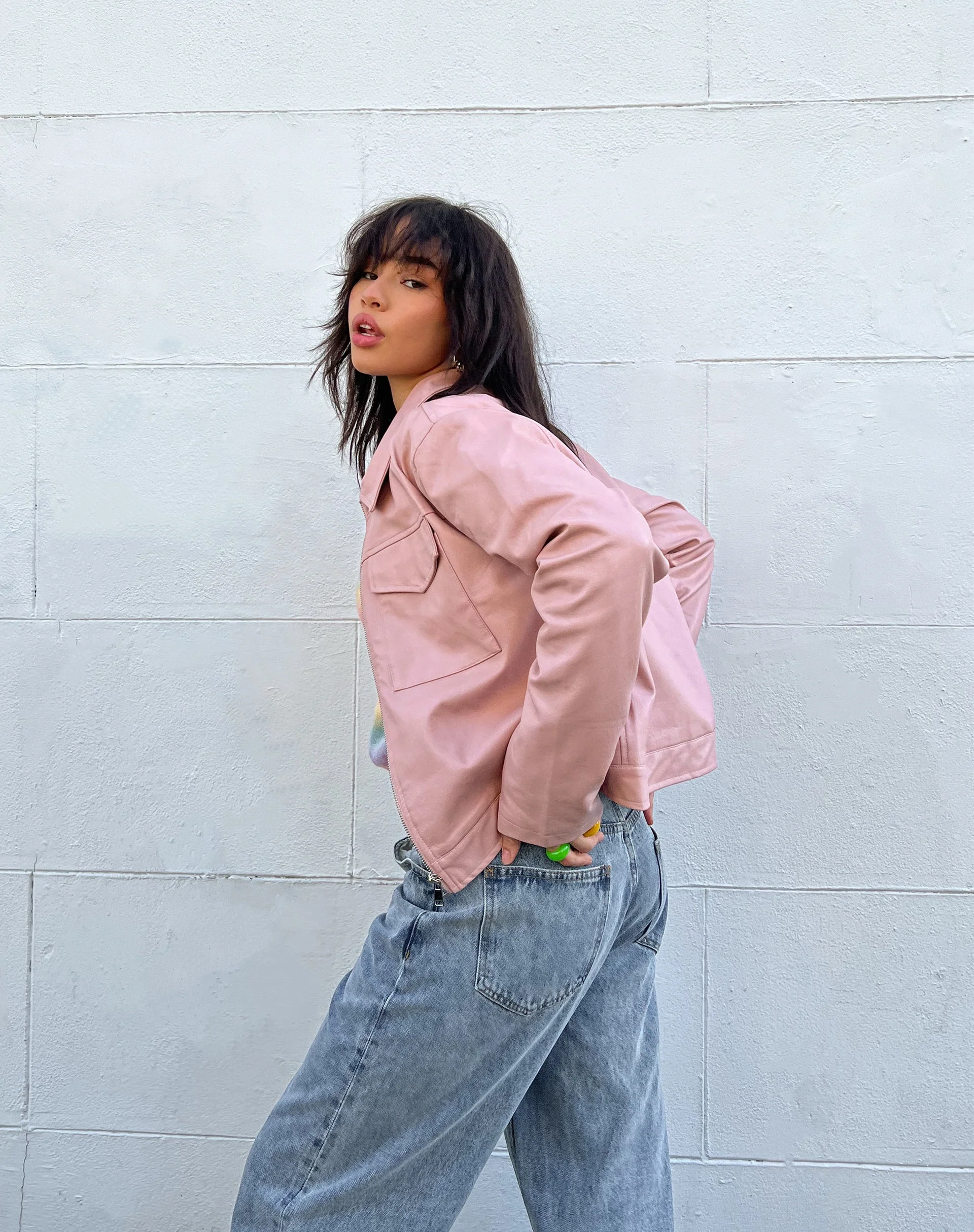 Natara Jacke in PU Soft Pink