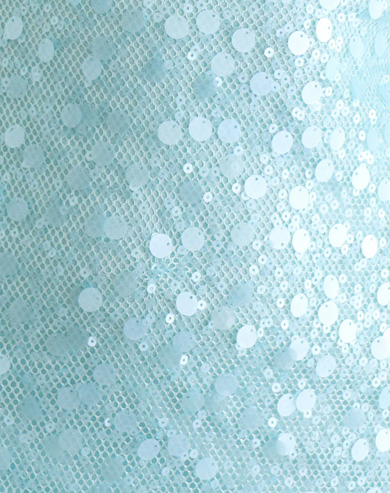 Nataru Mini Dress in Net Sequin Blue - Image 7