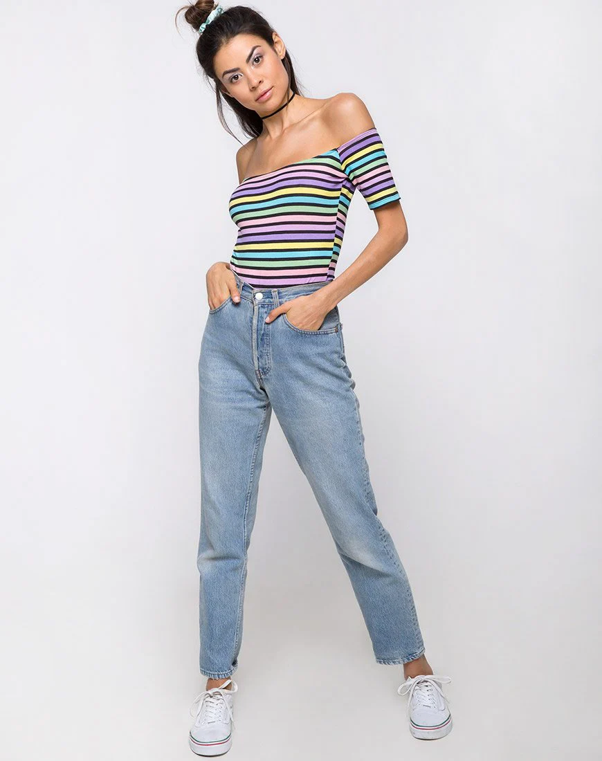 Natic Off The Shoulder Mieder in New stripe - Image 3