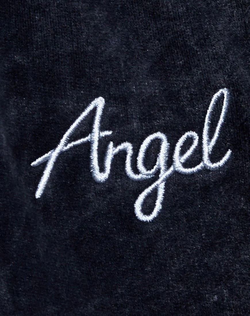 Nattan Jogger in schwarzer Waschung 'Angel' Embro - Image 5