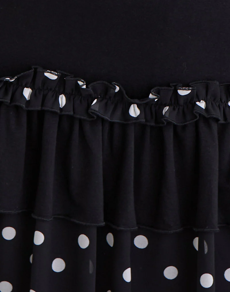 Navya Wickelminikleid in Polka Schwarz und Weiß - Image 7