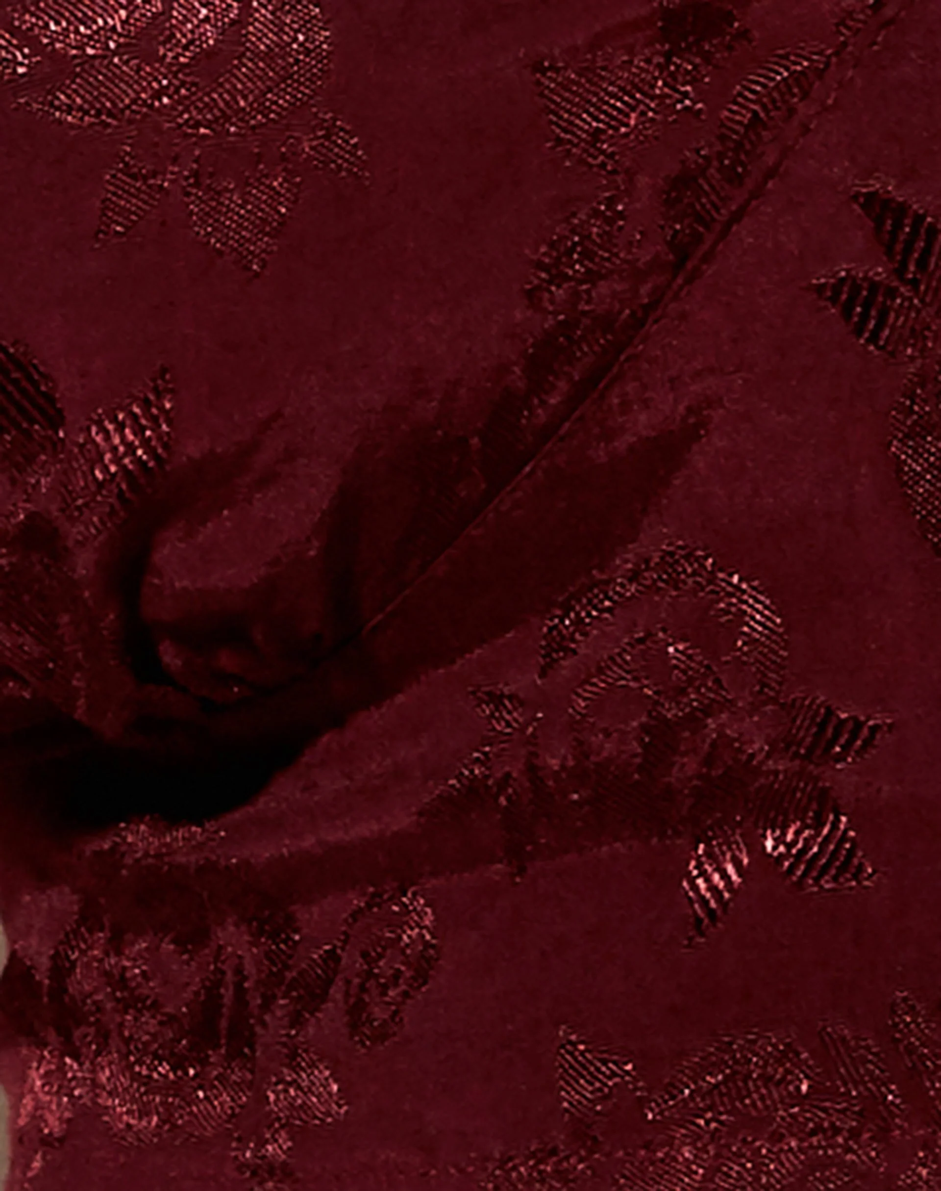 Naya Crop Top aus Satin Rose Burgundy - Image 5