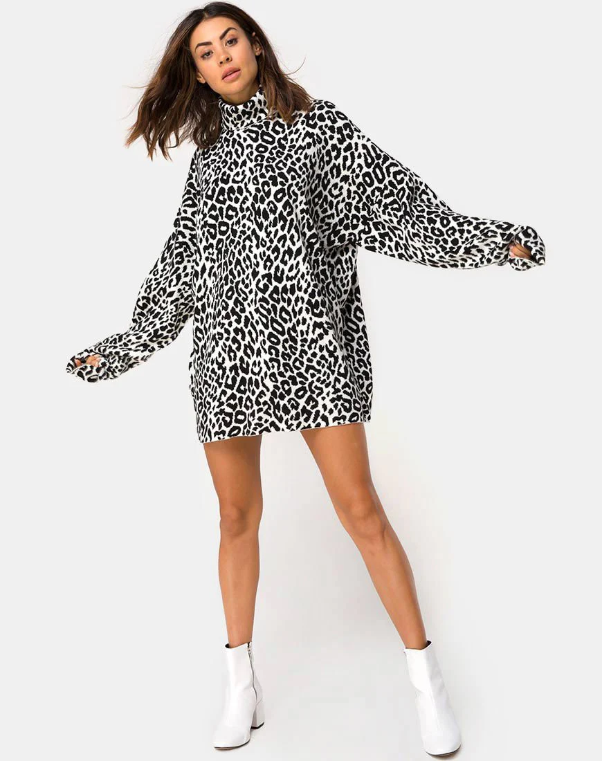 Neivie Pullover mit hohem Halsausschnitt aus Tierstrick - Image 4