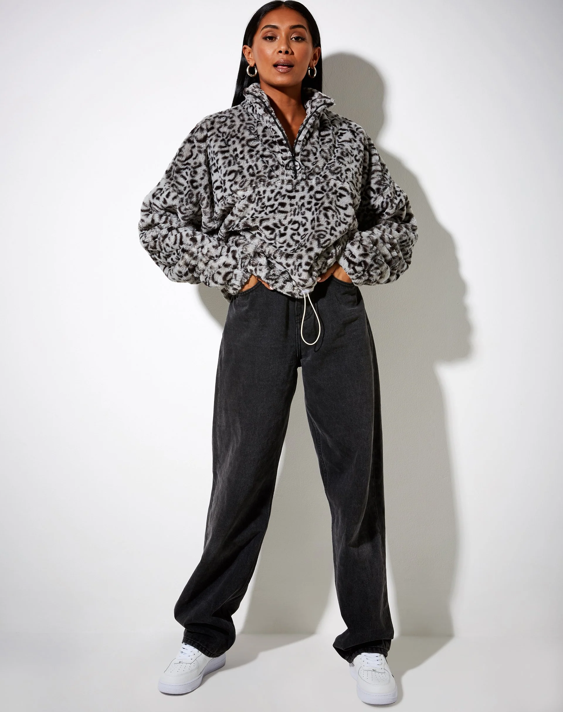 Nero Ring Pull Jacke in Tiergrau - Image 4