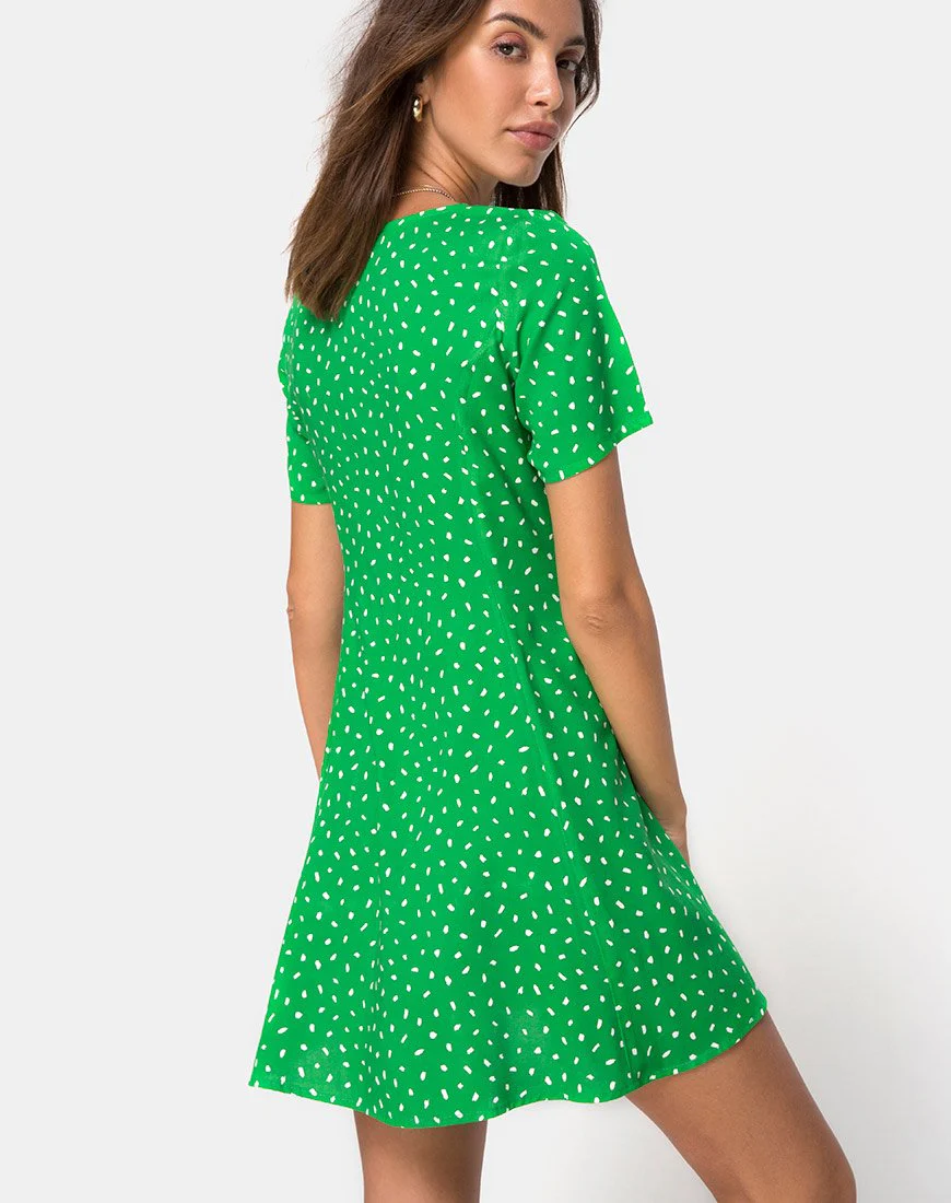 Neyka Kleid in Mini Diana Dot Grün - Image 2