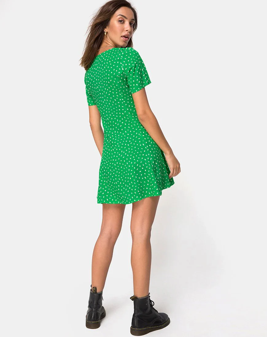 Neyka Kleid in Mini Diana Dot Grün - Image 4
