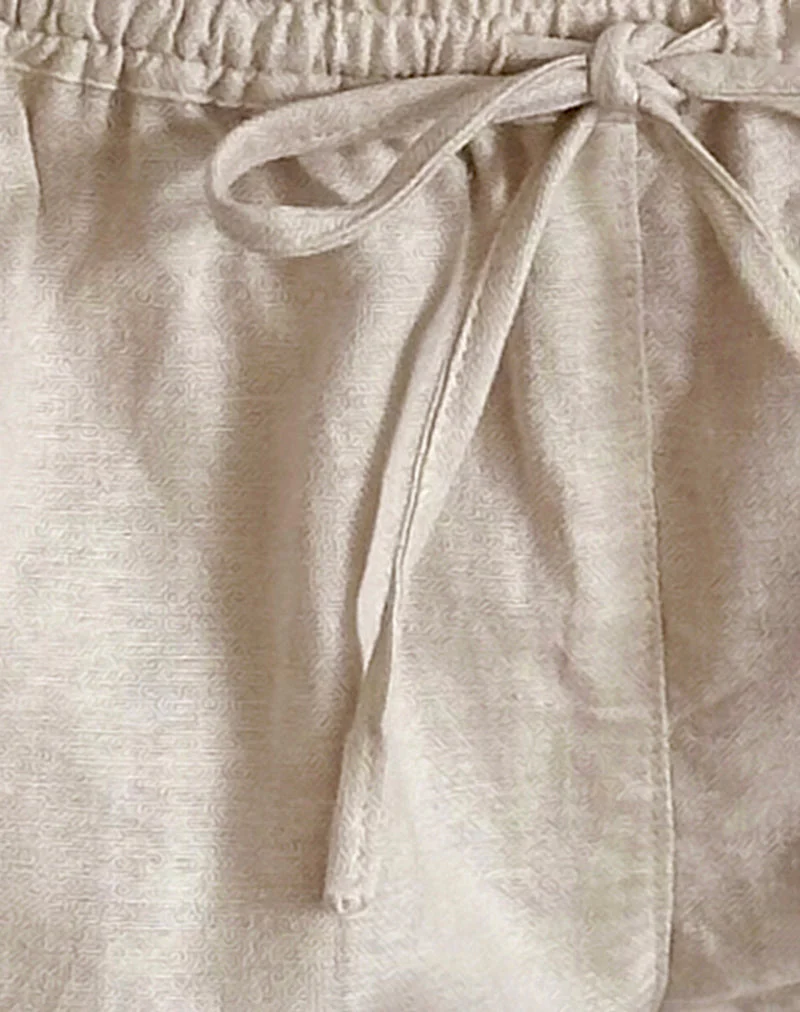 Nico Leinen Short in Ecru - Image 6