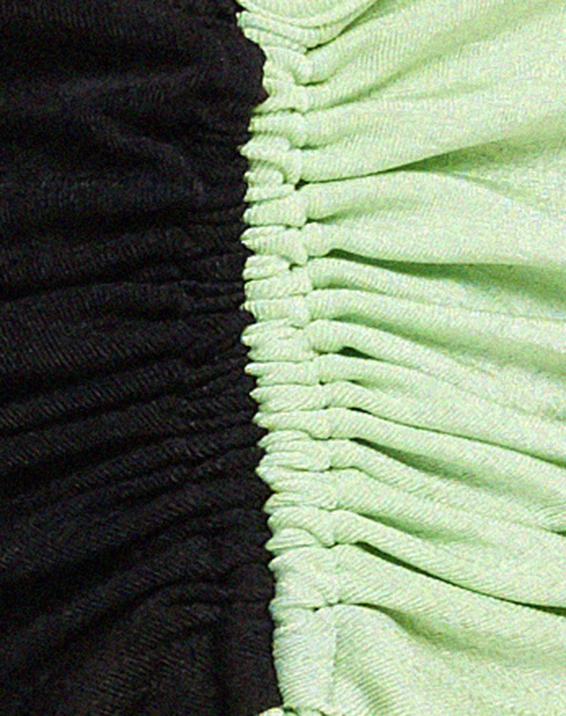 Nida Crop Top aus Krepp Schwarz und Limette - Image 5
