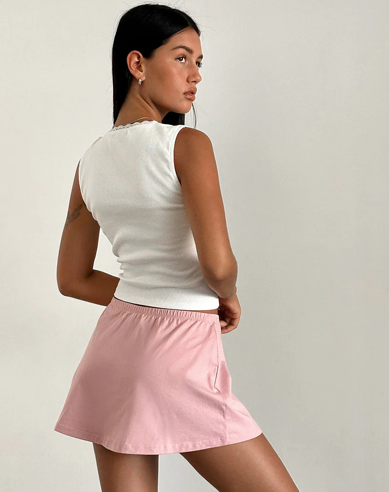 Nidya A-Linien-Minirock in Rosa Lady - Image 4